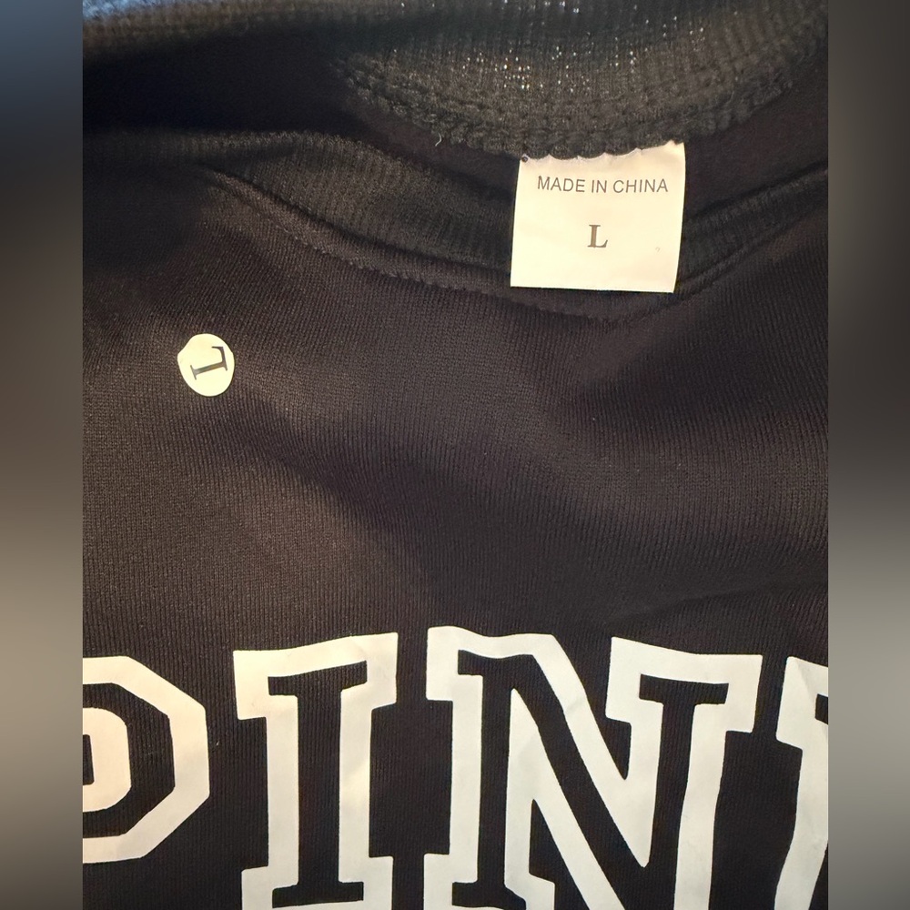 Women’s Pink Letter Print Crewneck Sweatshirt and Drawstring Track Pants Set L - Picture 4 of 13